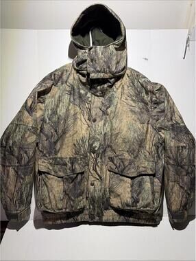 Cabela's Camouflage Hunting Jacket Men’s XXL Mossy Oak Breakup Snap Dry Plus